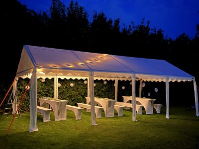 Gartenparty-Zelt für Sommerfeste mieten in Hamburg und Umgebung