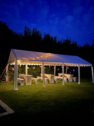 Gartenparty-Zelt für Sommerfeste mieten in Hamburg und Umgebung